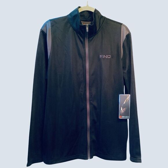 AND1 Full Zipper Athletic Windbreaker Jacket Black Purple Size Medium - Picture 5 of 5